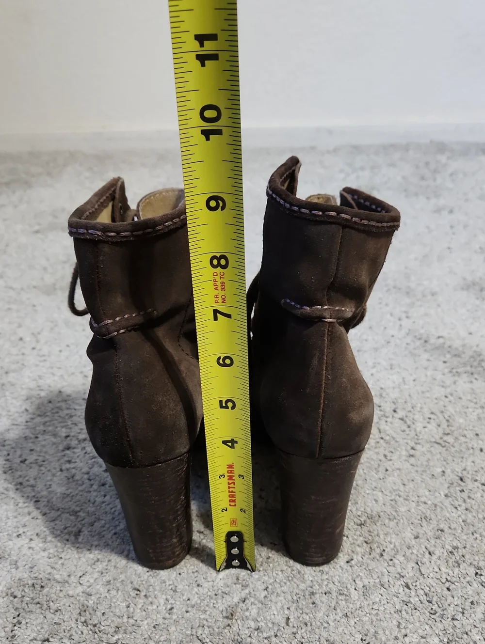 Frye Parker Moc Ankle Brown Oil Suede Boot Size 8M